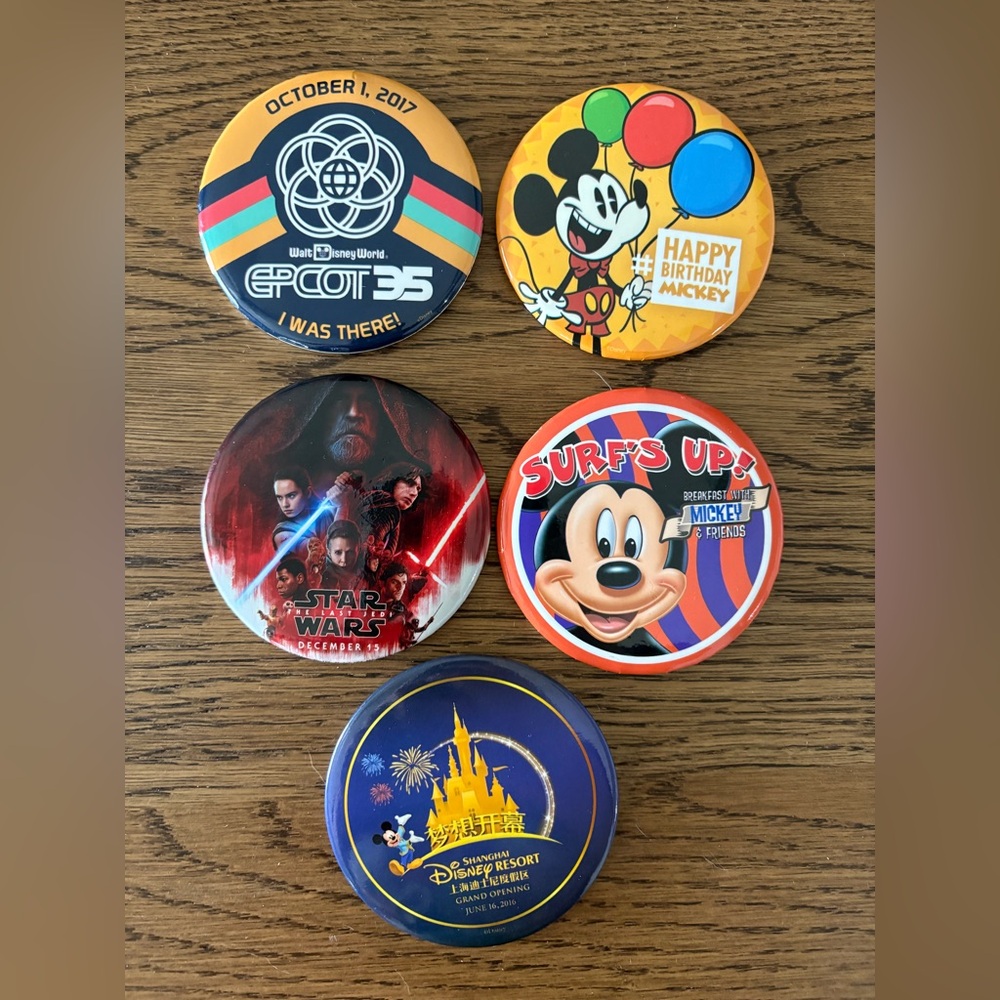 Disney Collectible Button Set